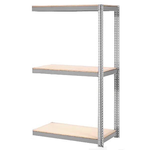 Expandable Add-On Rack 96x36x84 3 Level Wood Deck 800 lb. Cap Per Level GRY
